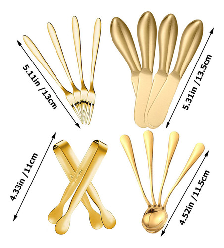 -de Set Dish Spoon Y Cuchillos Para Queso Decorate