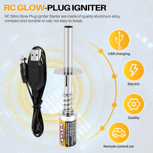 Encendedor De Bujía Incandescente Recargable Rc Nitro, 1,2 V