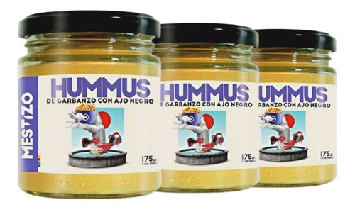 Hummus De Ajo Negro Sin Tacc Mestizo Dips Untable 170gr X3