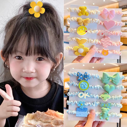 Ligas Coreanas Para Niños, Lindas Cuerdas Para El Cabello