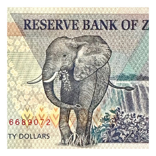 Zimbabwe - 20 Dólares - Año 2020 - P #104 - Elefante