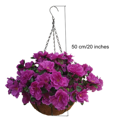Maceta Colgante De Flores Artificiales Para Decoración Exte