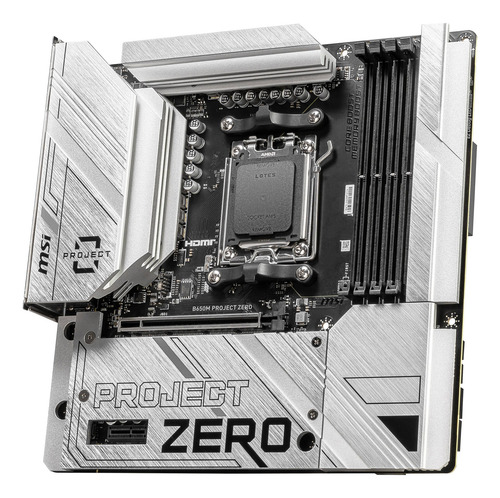 Tarjeta Madre Msi B650m Project Zero Am5 Ddr5 M.2 Wifi 6e
