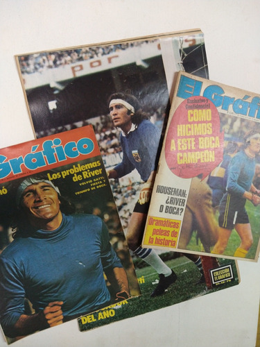 Hugo Gatti Boca Juniors El Gráfico - 1976 - Pack X3