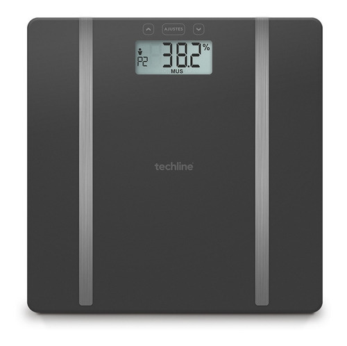 Balança Corporal Digital Por Bioimpedância TEC-117 Preta até 180 kg Techline