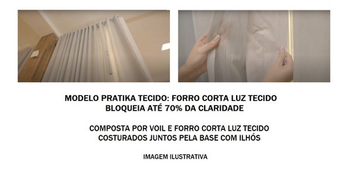 Imagem 3 de 5 de Cortina Pratika Tecido Bellini 4,20x2,30m Bella Janela