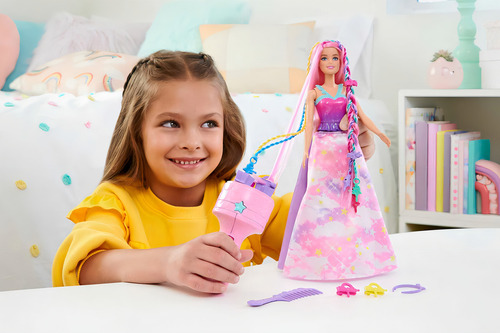 Barbie Fantasía Muñeca Trenzas Mágicas Hnj06