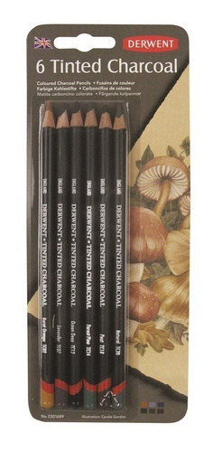 Lápices Carbonilla Color Derwent Tinted Charcoal