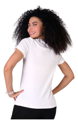 Crema - Gra - Playera Mujer Moda Camiseta Blanco Aditivo 552