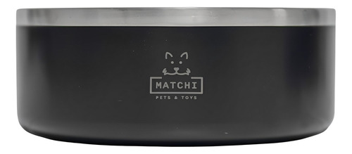 Plato De Acero Inoxidable Tazón Antiderrapante Para Perros Y Color Negro