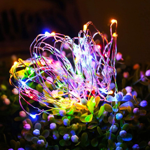 Guirnaldas Luces Solar 32m Multicolor Decoracion De Navidad