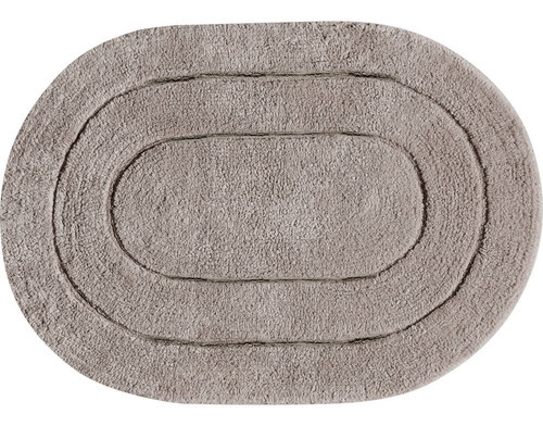 Tapete De Banheiro Algodão Oval Vizapi Erode 60x90cm Fendi P Cor Marrom