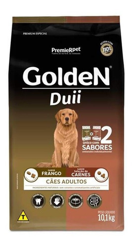 Ração Para Cães Golden Duii Frango Carne 10 Kg