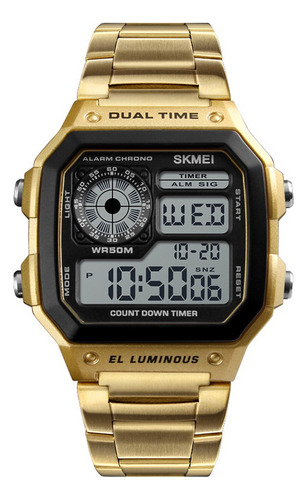 Skmei Sport Reloj De Acero Inoxidable Para Hombre, 5 Atm, Re