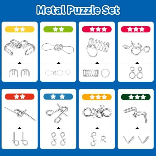 3d Brain Teasers Puzzles Toys - Cemeen 11 Pack Coloridos Gra