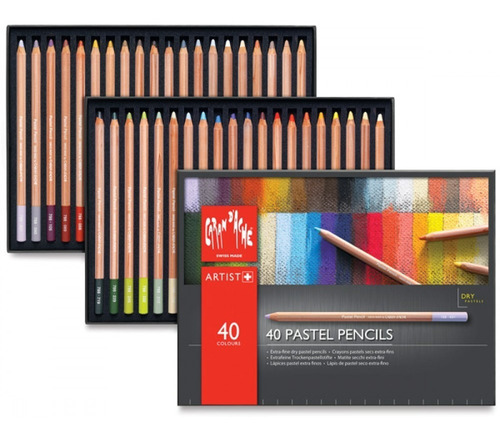 Lápis De Cor Caran D'ache Pastel Seco 40 Cores