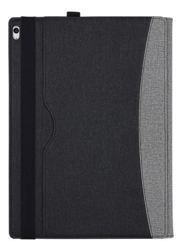 Funda De Piel Negra Y Gris Para Microsoft Surface Book 3/2/1