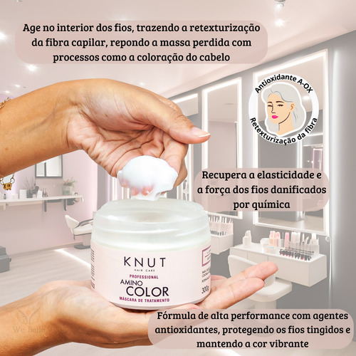 Máscara Tratamento Cabelo Coloração Hidratação Fio Colorido