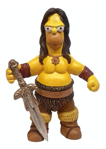 Homer Simpson Parodia Conan El Barbaro  Figura Resina 14cm 