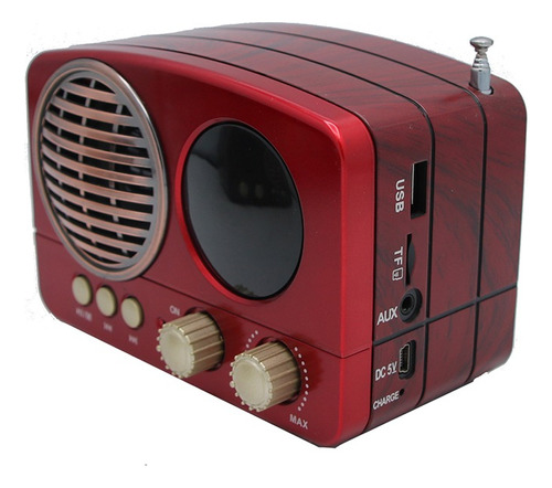 Radio Portátil Cmik Vintage Mk-616bt