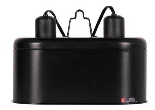 Reptizoo Lámpara Doble Domo, 150 W X 2, Doble Apagador Metal