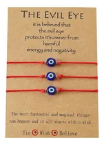 Comprar Set 3 Pulseras Ojo Turco Hilo Rojo Protección Suerte