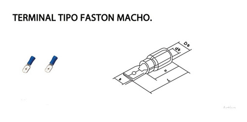 Terminal Tipo Faston Macho Mdd2-250