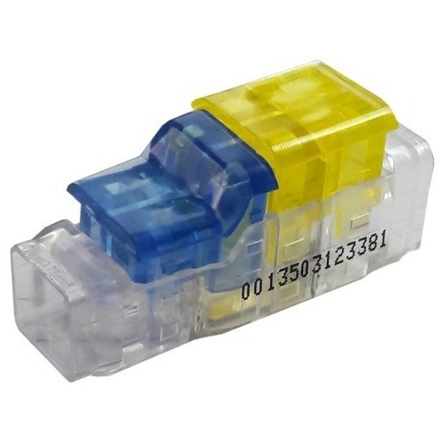 Bornera De Exterior Conector Rapido 2 Entradas / 2 Salidas Color Azul Y Amarillo