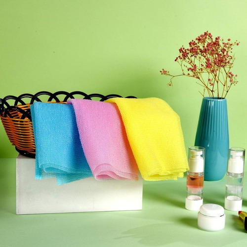 Triko 3 Toallas Exfoliantes Corporales 90x30 Cm Ducha Color Multicolor