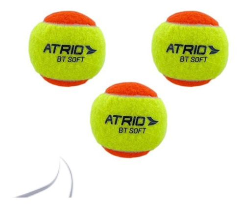 Beach Tennis Kit 3 Bolas Rebote 100-120cm Atrio Es432