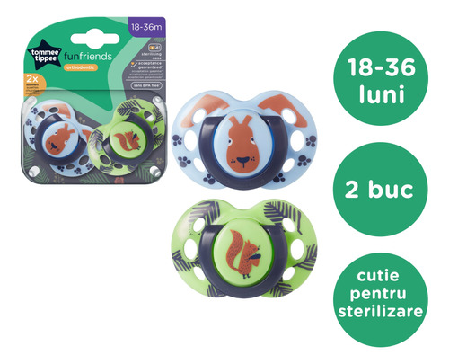 Chupete Fun Sthr 18 A 36 M Pack X 2 Tomme Tippee