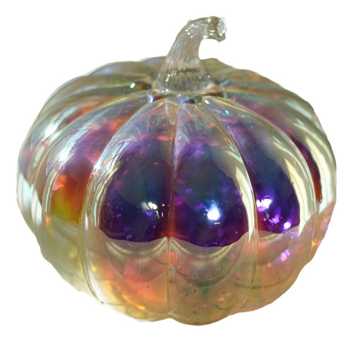 Lámpara De Calabaza De Cristal Con Temporizador, Adorno De
