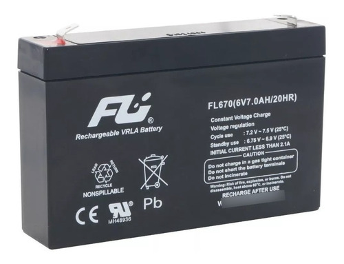 Bateria Fulibattery 6v 7ah Nueva Y Original