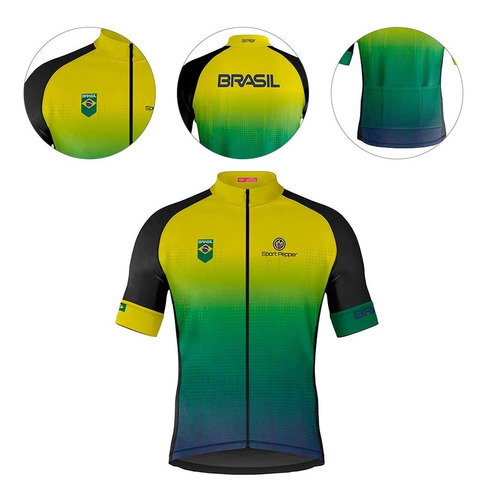 Camisa Sport Pepper Masculina Brasil Ciclismo 22