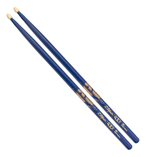 Baqueta Zildjian 400 Anos Limited Edition Jazz Azul 5a Cor Azul Baquetas, Maços E Escovas Para Bateria