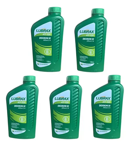comprar Kit 5 Litros Óleo Câmbio Dexron 3 Atf Tdx Dx3 - Lubrax