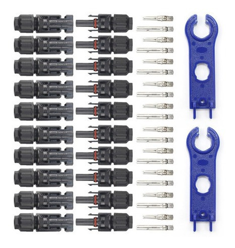 Mc4 Dc1000v Pares 30a Panel De Conexiones Conector 10 Solar