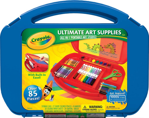Estuche De Arte Crayola Con Caballete, 85 Piezas Multicolor