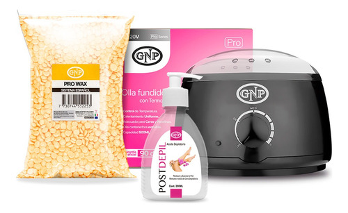 Kit Depilación Gnp Cera En Perlas Con Olla Y Aceite