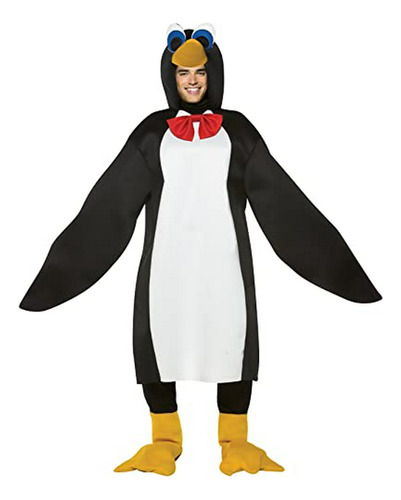 Disfraz Pingüino Rasta Hombre, Negro