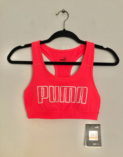 Puma Top Deportivo Alto Impacto Rosa Neon Original (Usado)