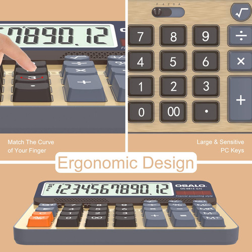 Calculadora De Mesa Pendancy Os-6815gn Display Lcd De 12 Díg