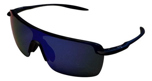 Lentes Maui Jim Mascara Grande Espejo Azul Palulu B680-02 Único Azul Negro Negro