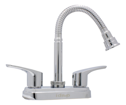 Mezcladora Lavabo Cuerpo Metalico Manerales Angular Idrop Acabado Cromado Color Plateado