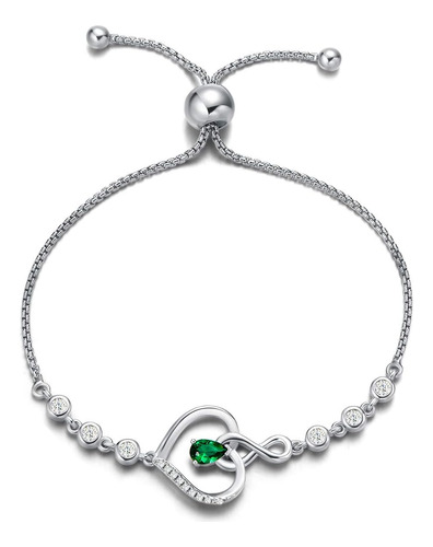 Agvana May Birthstone Jewelry - Pulsera De Esmeralda Para Mu