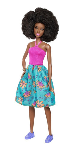 Barbie Fashionista # 59 Afro Falda Tropical Mattel Dyy89