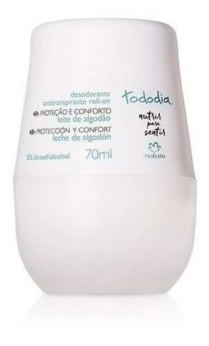 Desodorante roll on antitranspirante prebiótico Natura TODODIA  Leche de algodon 70ml