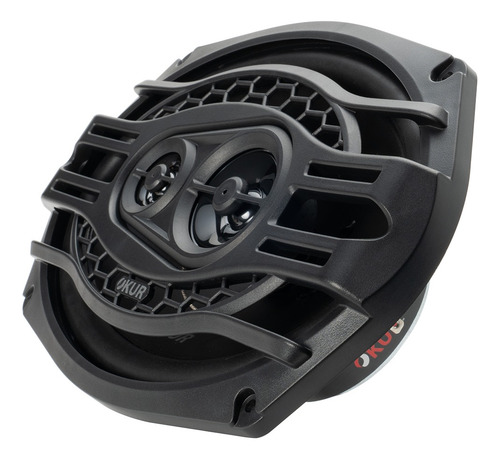 Par de Bocinas Para Automóvil OKUR ORS69 ORS Series 6X9 Pulgadas 250 Watts Máximo 100 Watts RMS 3 Vías 4 Ohms Color Negro By DB Drive
