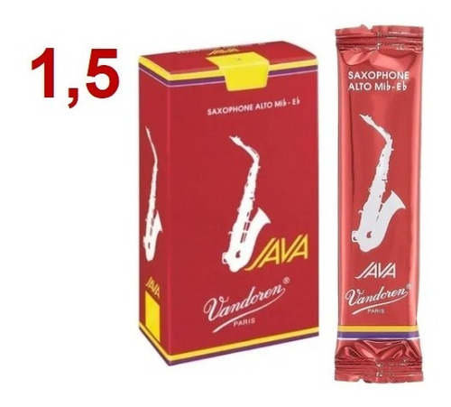 Palheta Vandoren Java Red Sax Alto N° 1,5 2,0 2,5 3,0 3,5