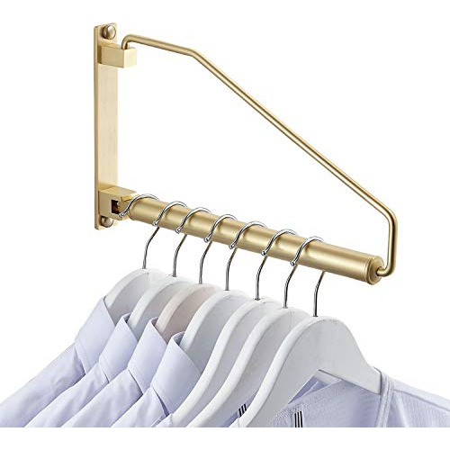 Folding Wall Mounted Clothes Hanger Rack Clothes Hook S...